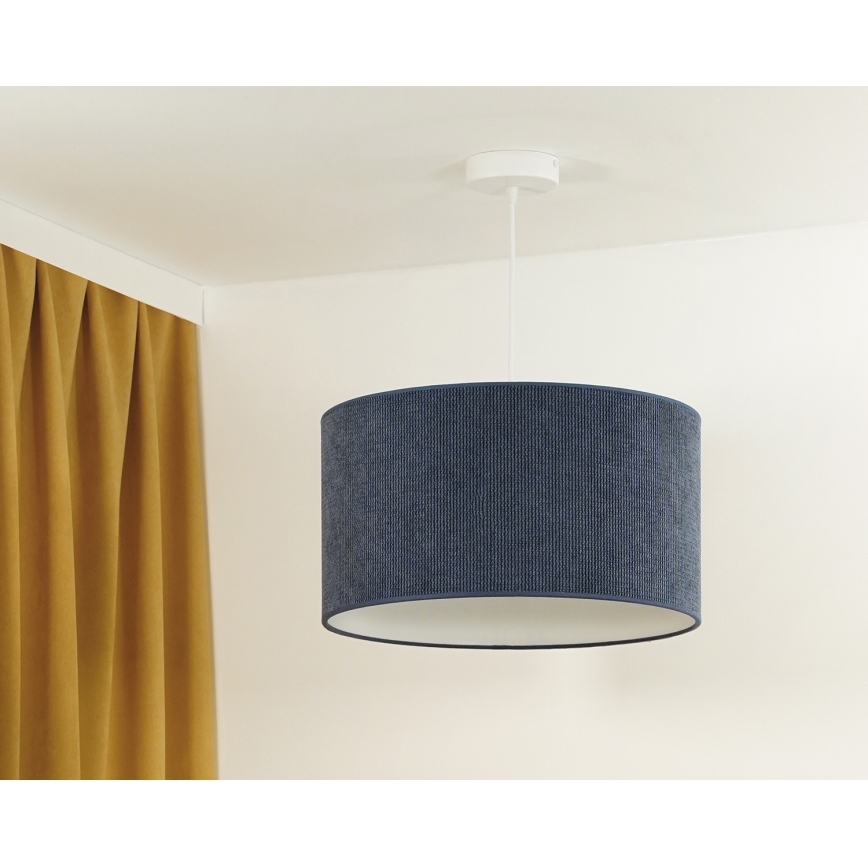 Duolla - Luster na sajli CORDUROY 1xE27/15W/230V tamna pr. 40 cm plava