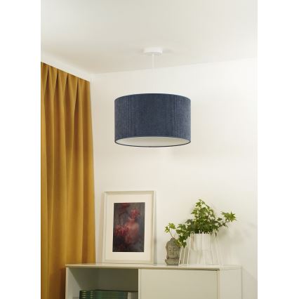 Duolla - Luster na sajli CORDUROY 1xE27/15W/230V tamna pr. 40 cm plava