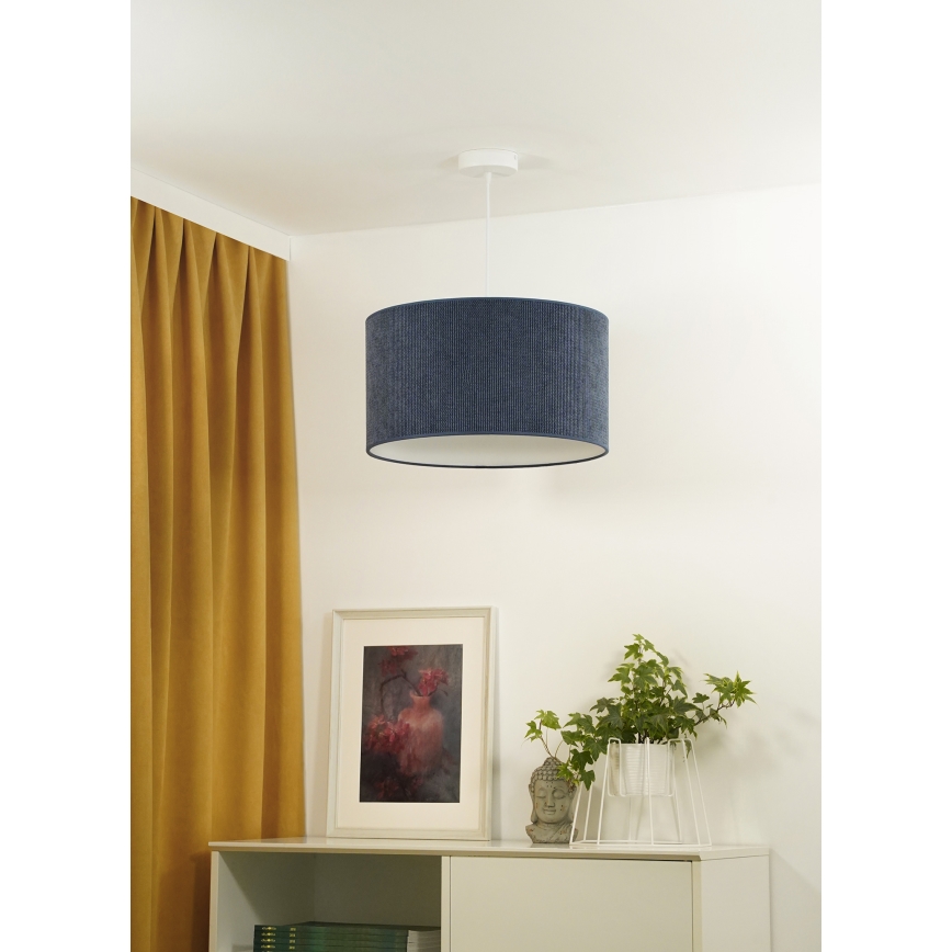 Duolla - Luster na sajli CORDUROY 1xE27/15W/230V tamna pr. 40 cm plava