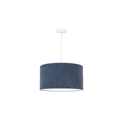 Duolla - Luster na sajli CORDUROY 1xE27/15W/230V tamna pr. 40 cm plava