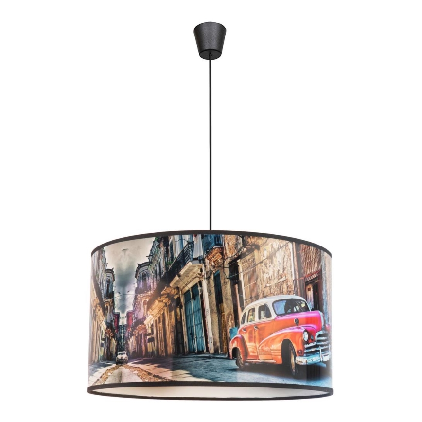 Duolla - Luster na sajli CUBA CRVENA 1xE27/15W/230V pr. 35 cm