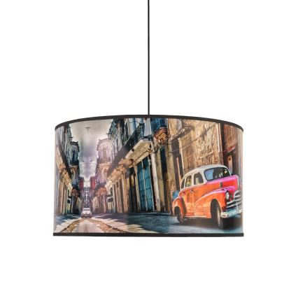 Duolla - Luster na sajli CUBA CRVENA 1xE27/15W/230V pr. 35 cm