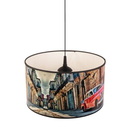 Duolla - Luster na sajli CUBA CRVENA 1xE27/15W/230V pr. 35 cm