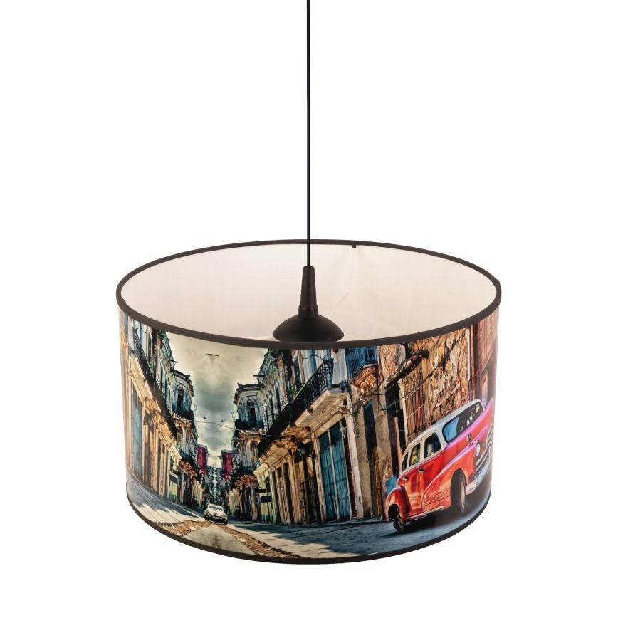 Duolla - Luster na sajli CUBA CRVENA 1xE27/15W/230V pr. 35 cm