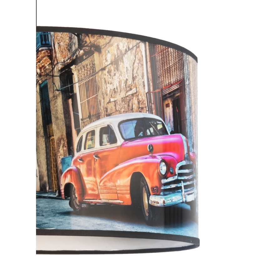 Duolla - Luster na sajli CUBA CRVENA 1xE27/15W/230V pr. 35 cm