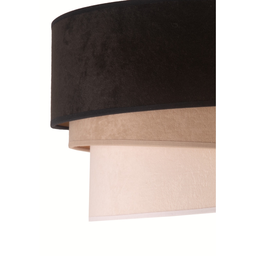 Duolla - Luster na sajli DEVON 1xE27/40W/230V pr. 45 cm crna/bež