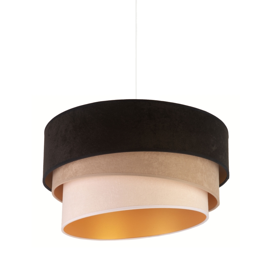 Duolla - Luster na sajli DEVON 1xE27/40W/230V pr. 45 cm crna/bež