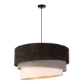 Duolla - Luster na sajli DEVON 1xE27/40W/230V pr. 45 cm crna/siva/bež