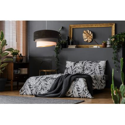 Duolla - Luster na sajli DEVON 1xE27/40W/230V pr. 45 cm crna/siva/bež