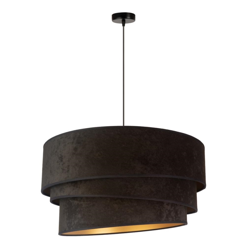 Duolla - Luster na sajli DEVON 1xE27/40W/230V pr. 45 cm crna/zlatna
