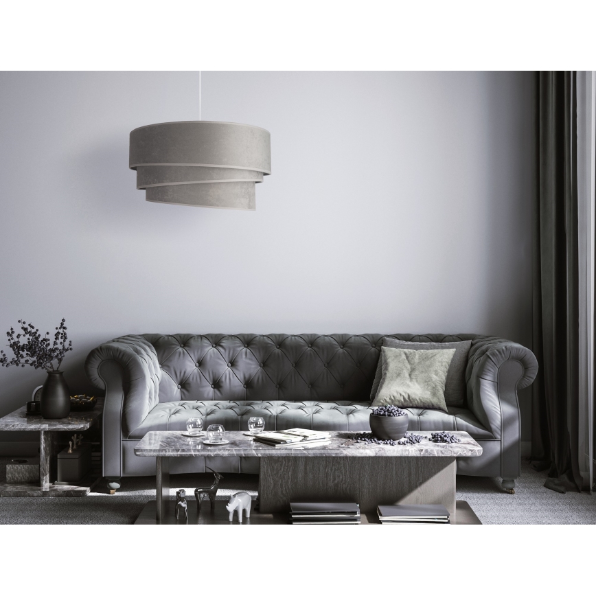 Duolla - Luster na sajli DEVON 1xE27/40W/230V pr. 45 cm siva