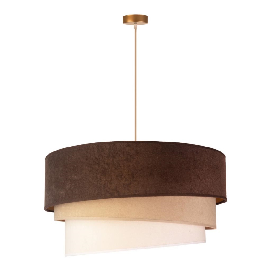 Duolla - Luster na sajli DEVON 1xE27/40W/230V pr. 45 cm smeđa/bež