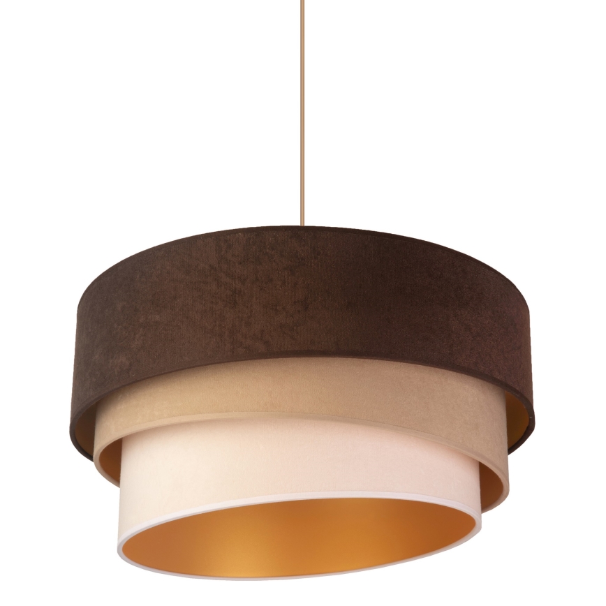 Duolla - Luster na sajli DEVON 1xE27/40W/230V pr. 45 cm smeđa/bež