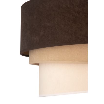 Duolla - Luster na sajli DEVON 1xE27/40W/230V pr. 45 cm smeđa/bež
