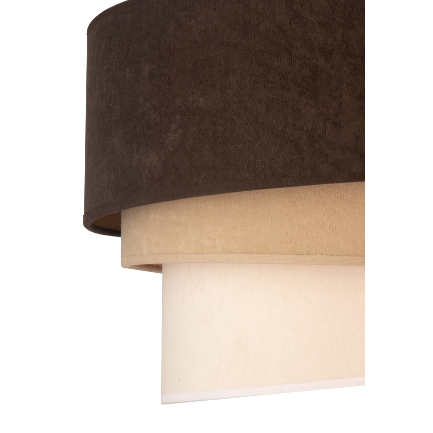 Duolla - Luster na sajli DEVON 1xE27/40W/230V pr. 45 cm smeđa/bež