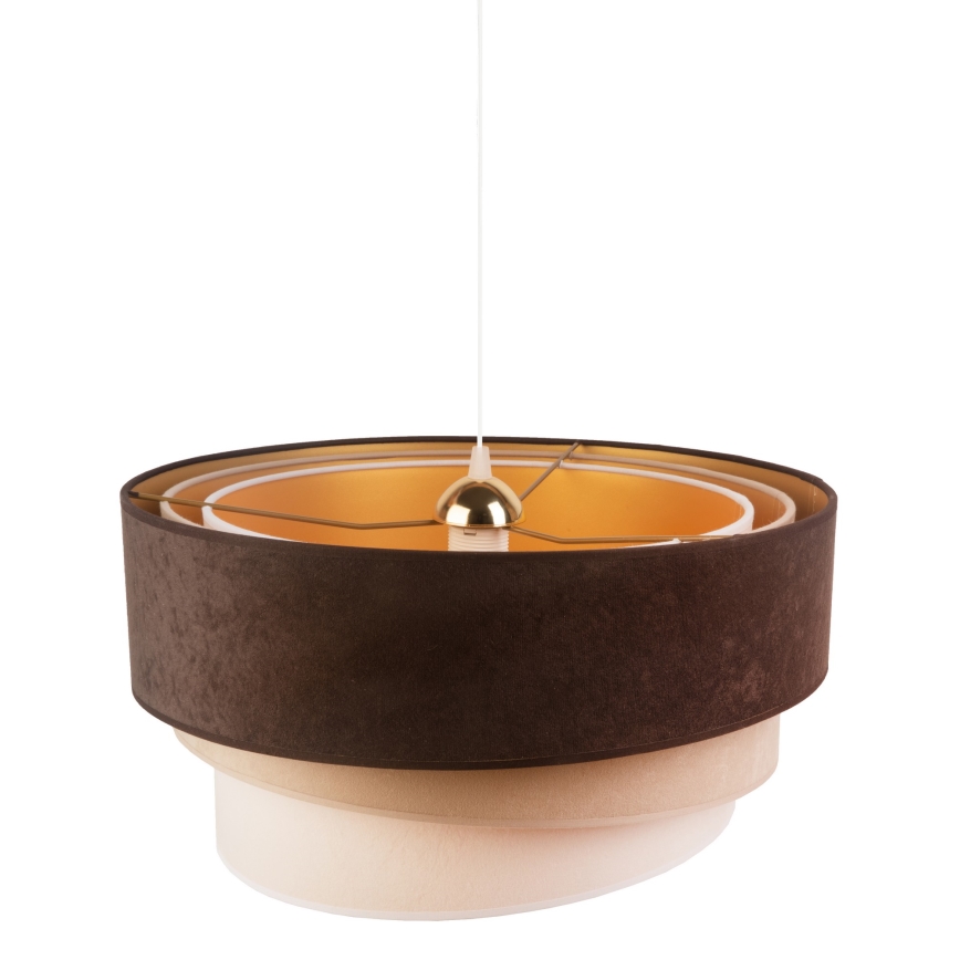 Duolla - Luster na sajli DEVON 1xE27/40W/230V pr. 45 cm smeđa/bež