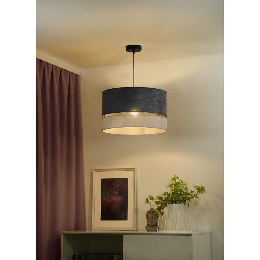 Duolla - Luster na sajli DOUBLE 1xE27/15W/230V pr. 40 cm siva