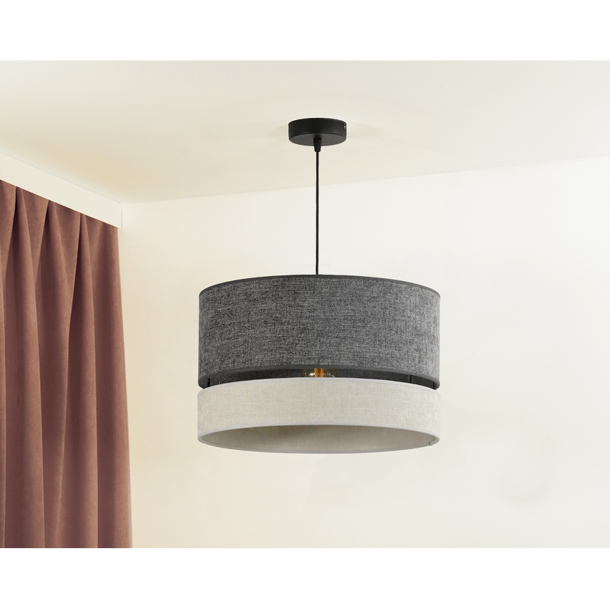 Duolla - Luster na sajli DOUBLE 1xE27/15W/230V pr. 40 cm siva