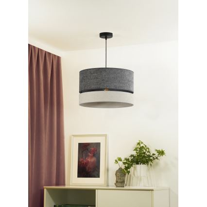 Duolla - Luster na sajli DOUBLE 1xE27/15W/230V pr. 40 cm siva