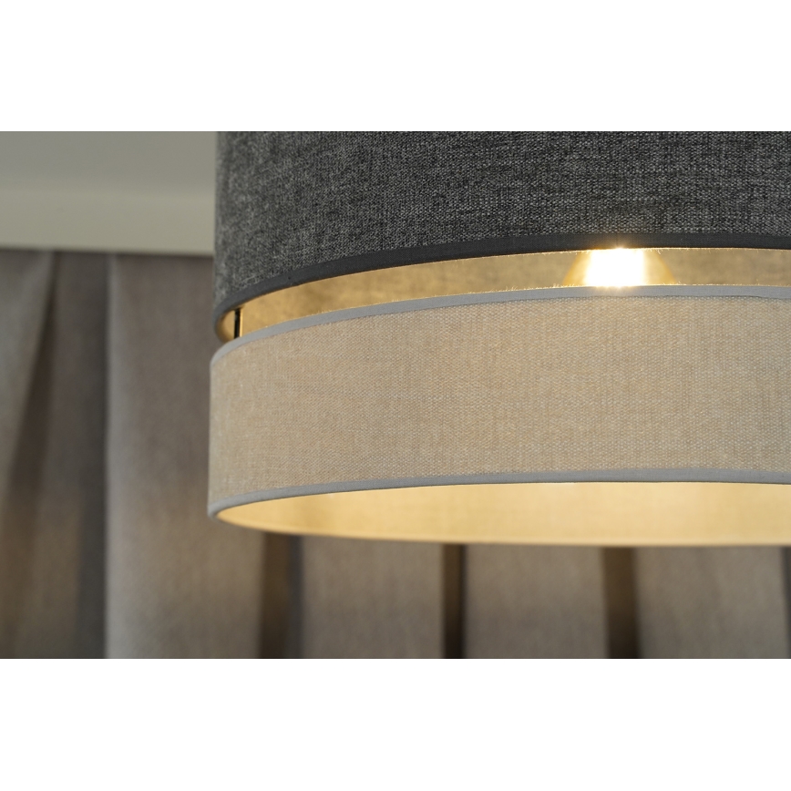Duolla - Luster na sajli DOUBLE 1xE27/15W/230V pr. 40 cm siva