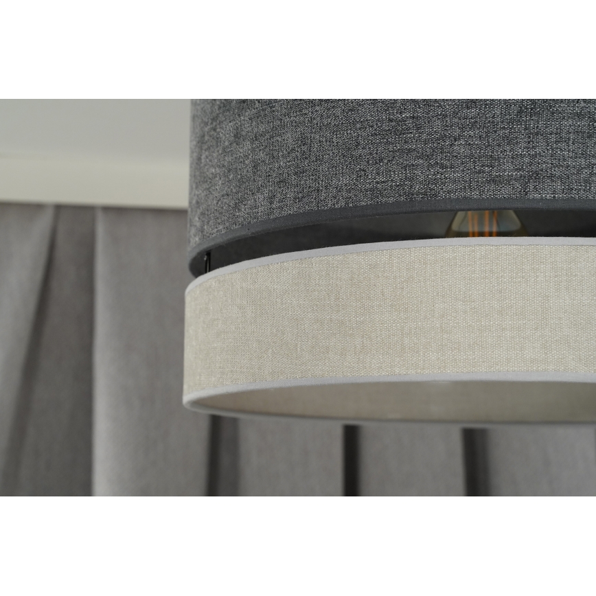 Duolla - Luster na sajli DOUBLE 1xE27/15W/230V pr. 40 cm siva