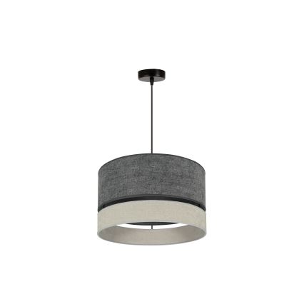Duolla - Luster na sajli DOUBLE 1xE27/15W/230V pr. 40 cm siva