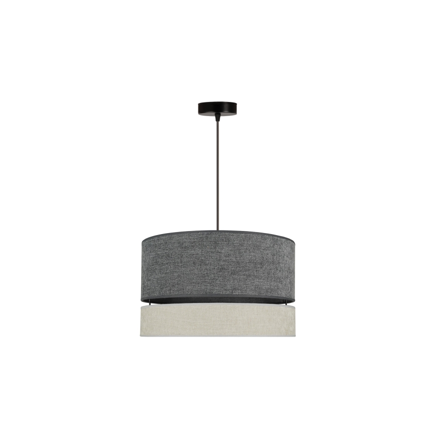 Duolla - Luster na sajli DOUBLE 1xE27/15W/230V pr. 40 cm siva