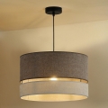 Duolla - Luster na sajli DOUBLE 1xE27/15W/230V pr. 40 cm smeđa/siva
