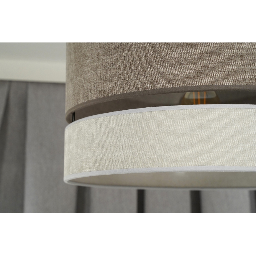 Duolla - Luster na sajli DOUBLE 1xE27/15W/230V pr. 40 cm smeđa/siva