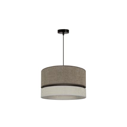 Duolla - Luster na sajli DOUBLE 1xE27/15W/230V pr. 40 cm smeđa/siva