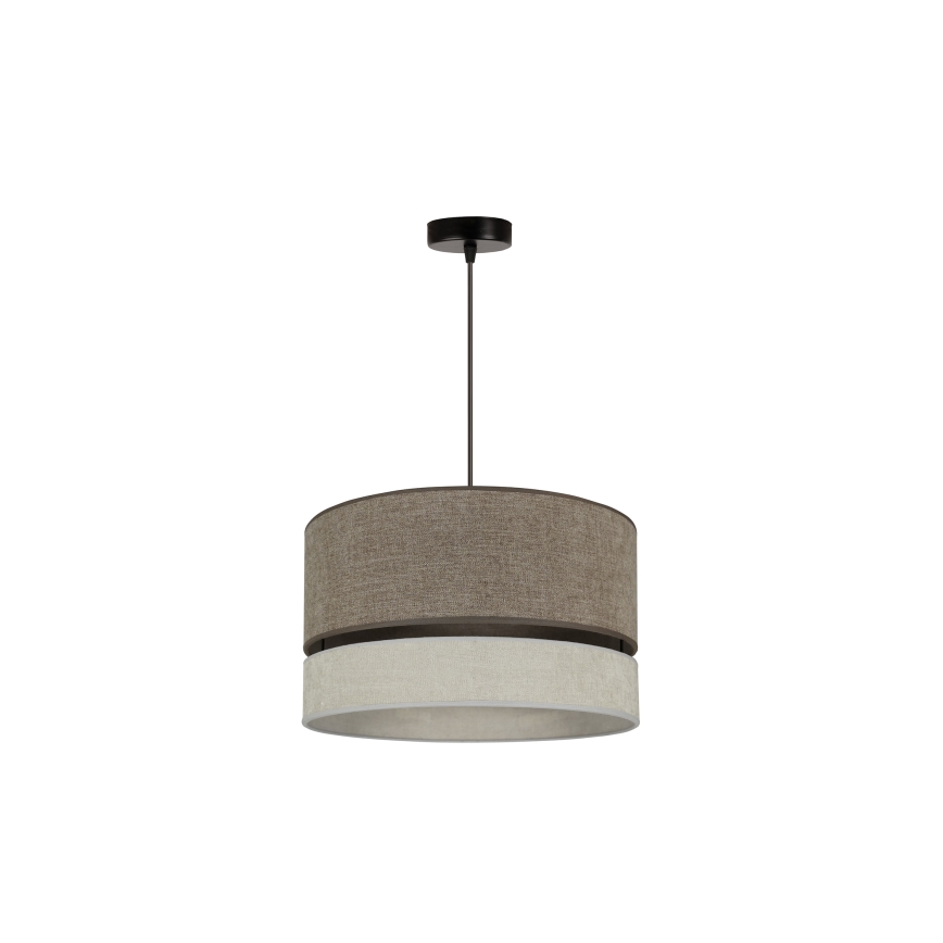 Duolla - Luster na sajli DOUBLE 1xE27/15W/230V pr. 40 cm smeđa/siva