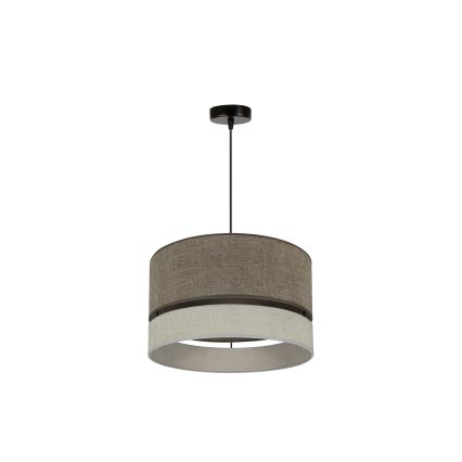 Duolla - Luster na sajli DOUBLE 1xE27/15W/230V pr. 40 cm smeđa/siva