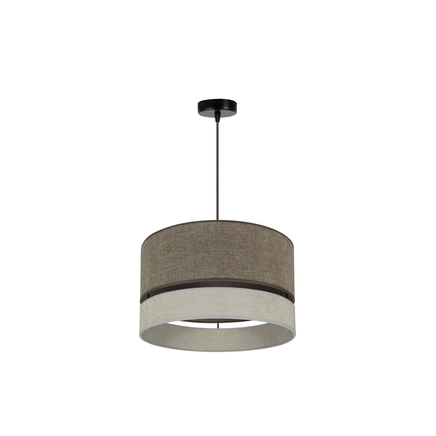 Duolla - Luster na sajli DOUBLE 1xE27/15W/230V pr. 40 cm smeđa/siva