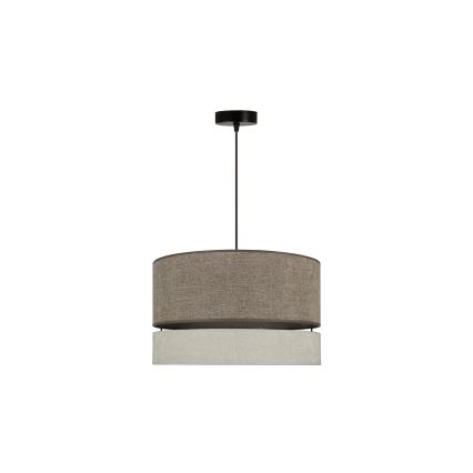 Duolla - Luster na sajli DOUBLE 1xE27/15W/230V pr. 40 cm smeđa/siva