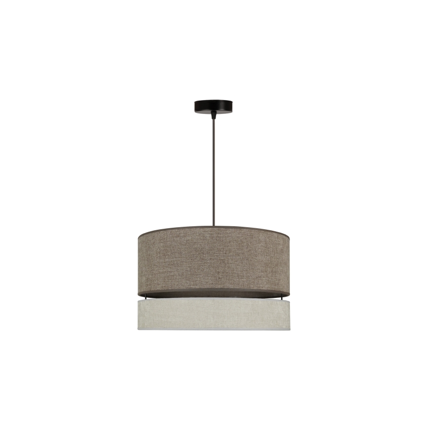 Duolla - Luster na sajli DOUBLE 1xE27/15W/230V pr. 40 cm smeđa/siva