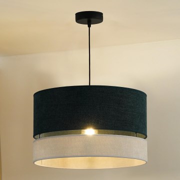 Duolla - Luster na sajli DOUBLE 1xE27/15W/230V pr. 40 cm zelena/siva