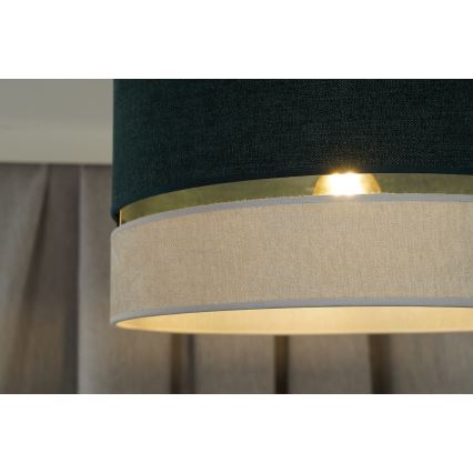 Duolla - Luster na sajli DOUBLE 1xE27/15W/230V pr. 40 cm zelena/siva