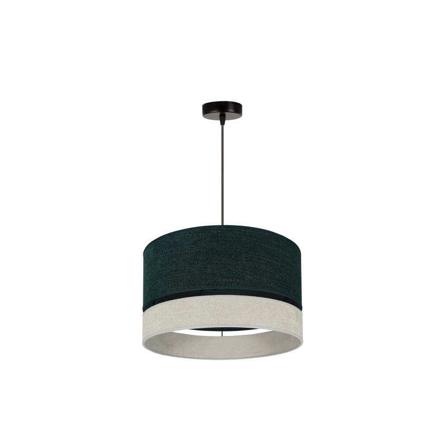 Duolla - Luster na sajli DOUBLE 1xE27/15W/230V pr. 40 cm zelena/siva