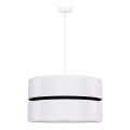 Duolla - Luster na sajli DUO 1xE27/15W/230V pr. 40 cm bijela/crna