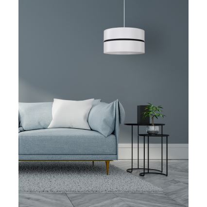 Duolla - Luster na sajli DUO 1xE27/15W/230V pr. 40 cm bijela/crna