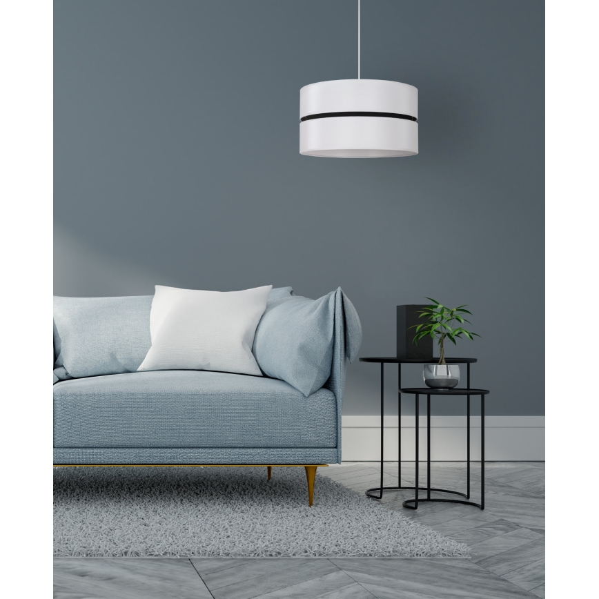 Duolla - Luster na sajli DUO 1xE27/15W/230V pr. 40 cm bijela/crna