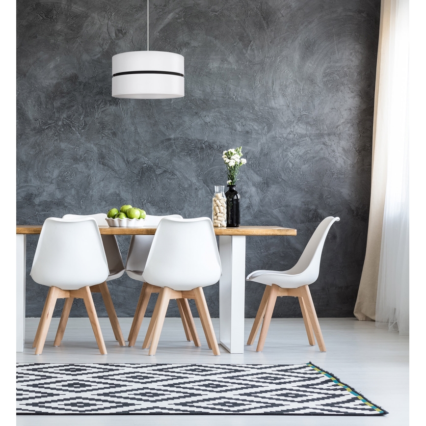 Duolla - Luster na sajli DUO 1xE27/15W/230V pr. 40 cm bijela/crna
