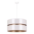 Duolla - Luster na sajli DUO 1xE27/15W/230V pr. 40 cm bijela/zlatna