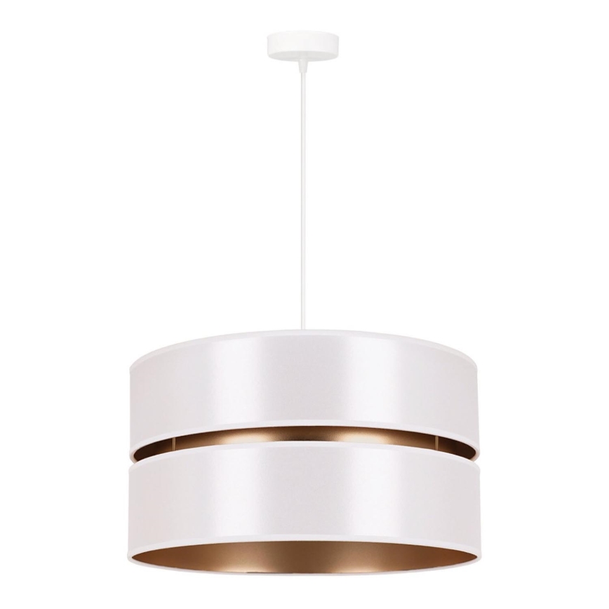 Duolla - Luster na sajli DUO 1xE27/15W/230V pr. 40 cm bijela/zlatna