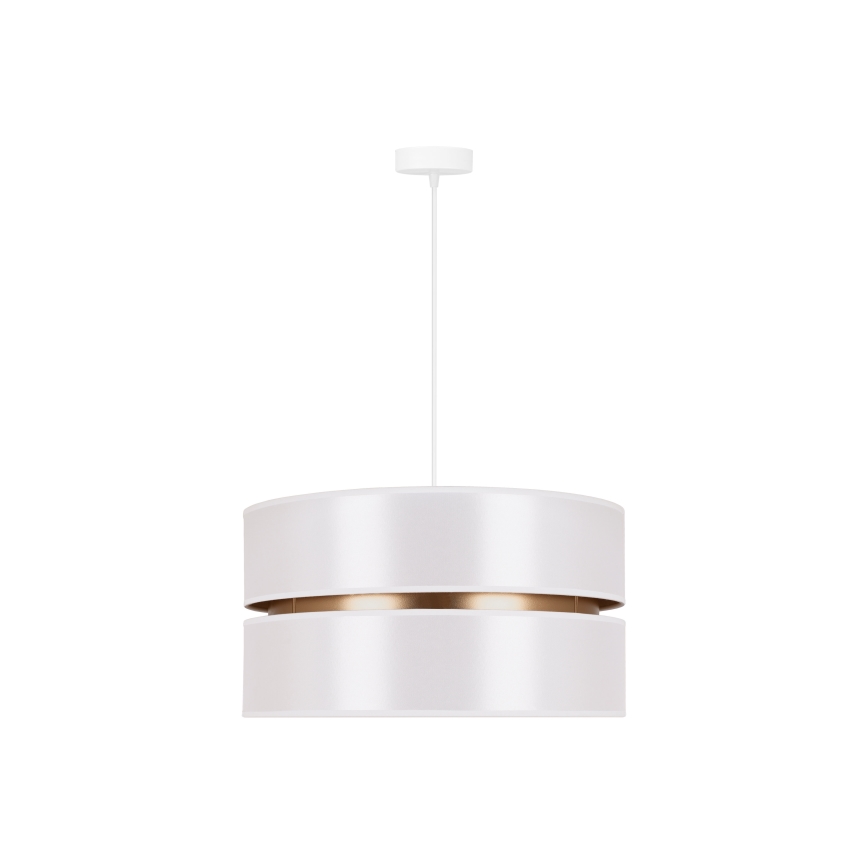 Duolla - Luster na sajli DUO 1xE27/15W/230V pr. 40 cm bijela/zlatna