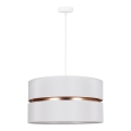 Duolla - Luster na sajli DUO 1xE27/15W/230V pr. 40 cm bijela/zlatna