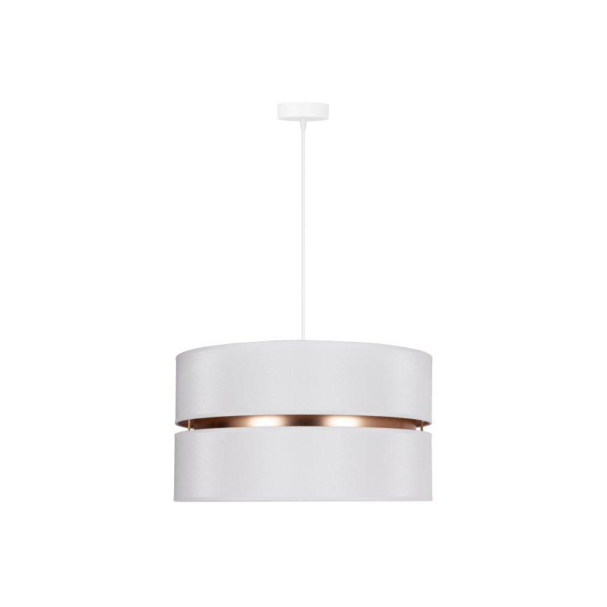 Duolla - Luster na sajli DUO 1xE27/15W/230V pr. 40 cm bijela/zlatna