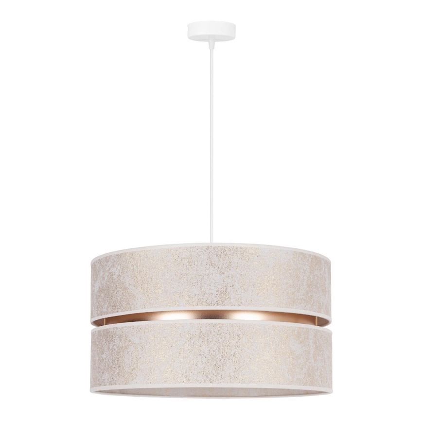 Duolla - Luster na sajli DUO 1xE27/15W/230V pr. 40 cm bijela/zlatna