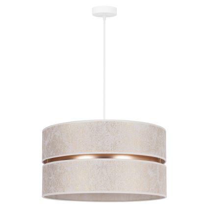 Duolla - Luster na sajli DUO 1xE27/15W/230V pr. 40 cm bijela/zlatna