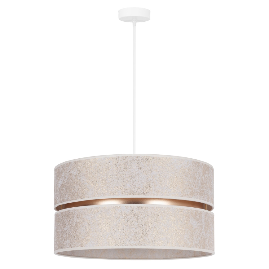 Duolla - Luster na sajli DUO 1xE27/15W/230V pr. 40 cm bijela/zlatna